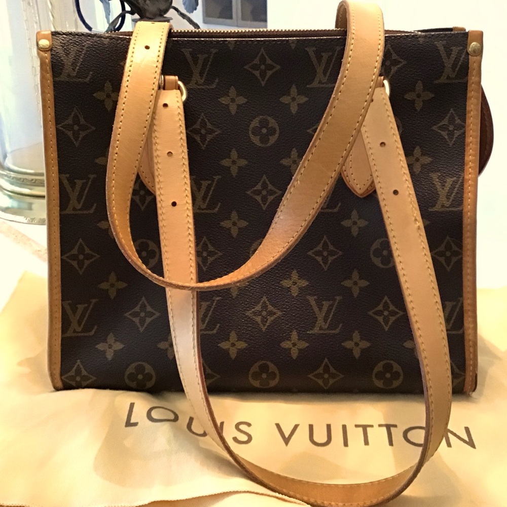 Louis Vuitton Monogram Black and Tan Shoulder Bag